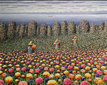 Pintura Laguna al fondo